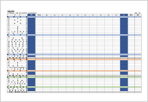 月次推移貸借対照表テンプレート